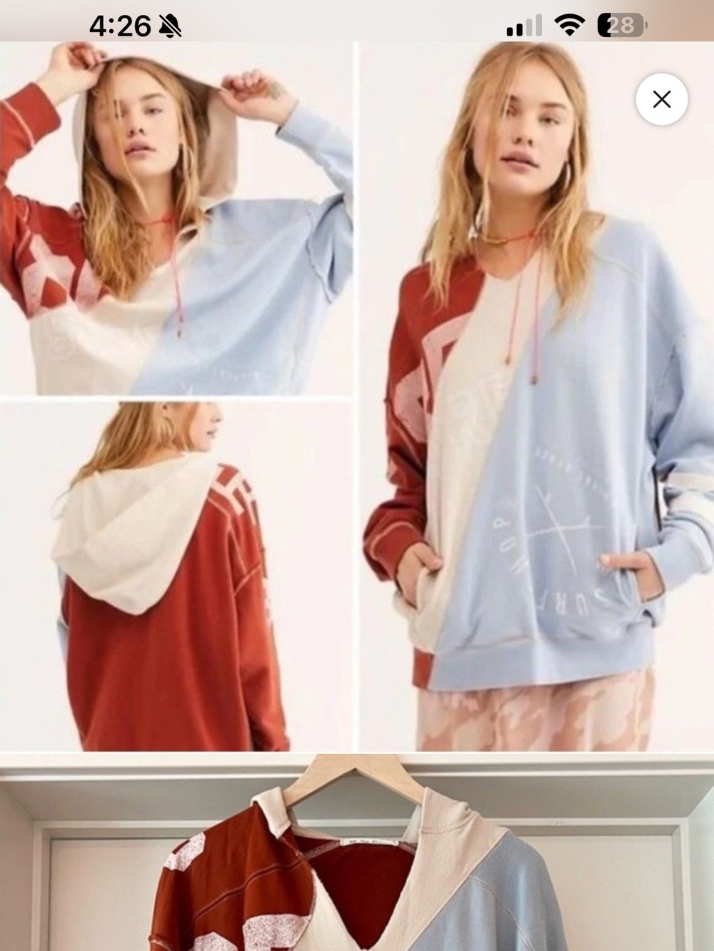 Free People Beach Surf hoodie